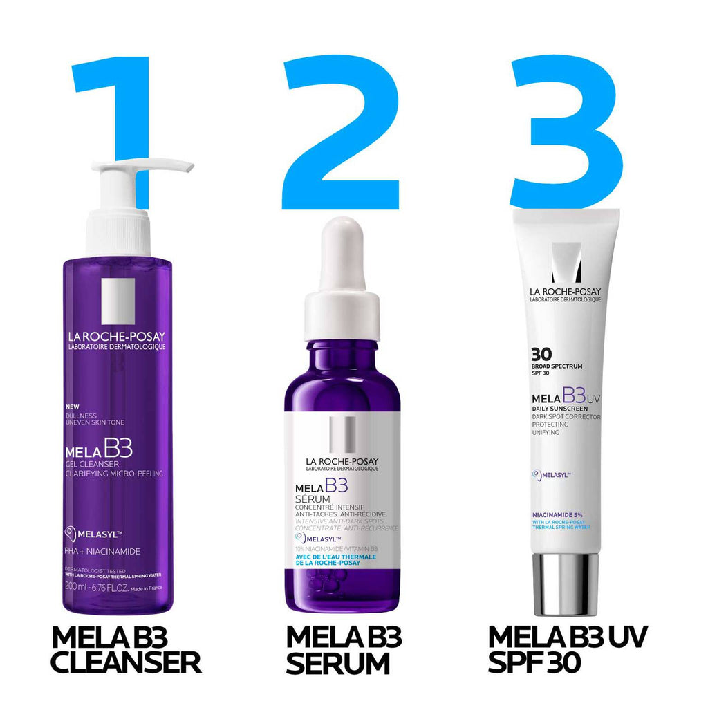 mela-b3-dark-spot-serum-with-melasyltm-niacinamide-u8 LaRochePosay-Product-MelaB3-MelaB3Cleanser-200ml-03337875890069-Routine_1500x1500_REV.jpg
